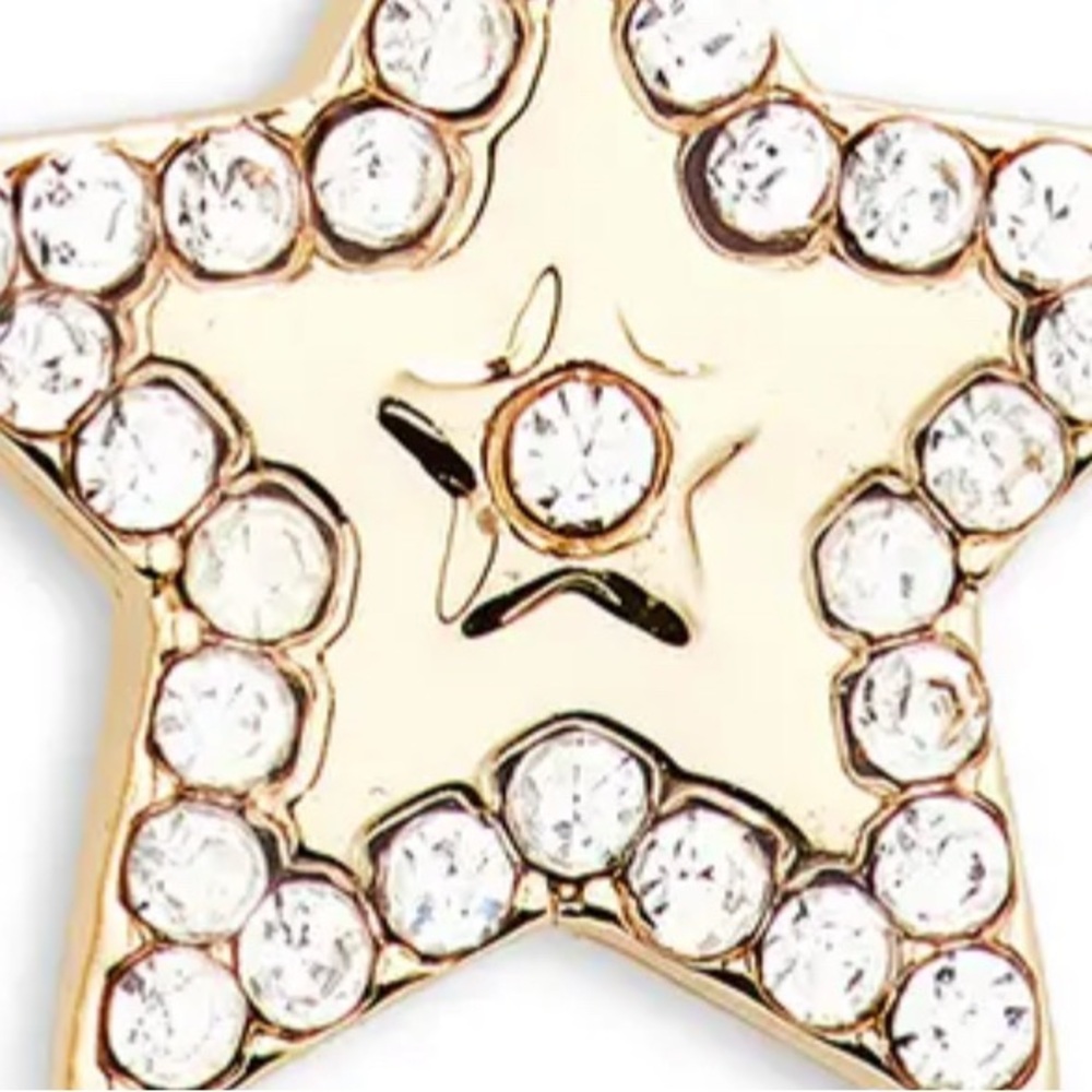 NWT [Karl Lagerfeld] Designer Star & Moon Drop Dangle Satellite Earrings - Picture 4 of 7